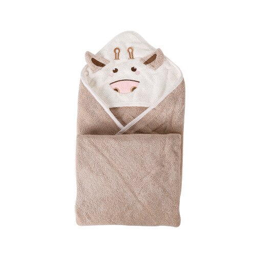 Høst baby gutter barn badehåndkle jenter hettegenser jule poncho barn badehåndkle tegneserie dyr svømme badekåpe bomull: Kaffe