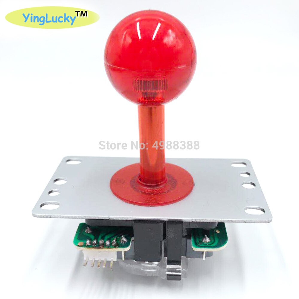 Yinglucky arcade joystick 4/8- vejs 5- bens gør-det-selv spil joystick rød bold kæmper stick reservedele til spil arcade jamma: Rød