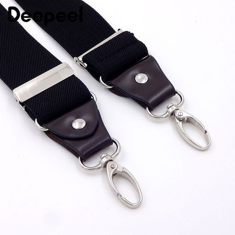 Deepeel 1pc 3.5*120cm Men Suspenders Metal Hang Buckle Male Jockstrap 4 Hooks Suit Decoration Wild Clothing Accessories SP007