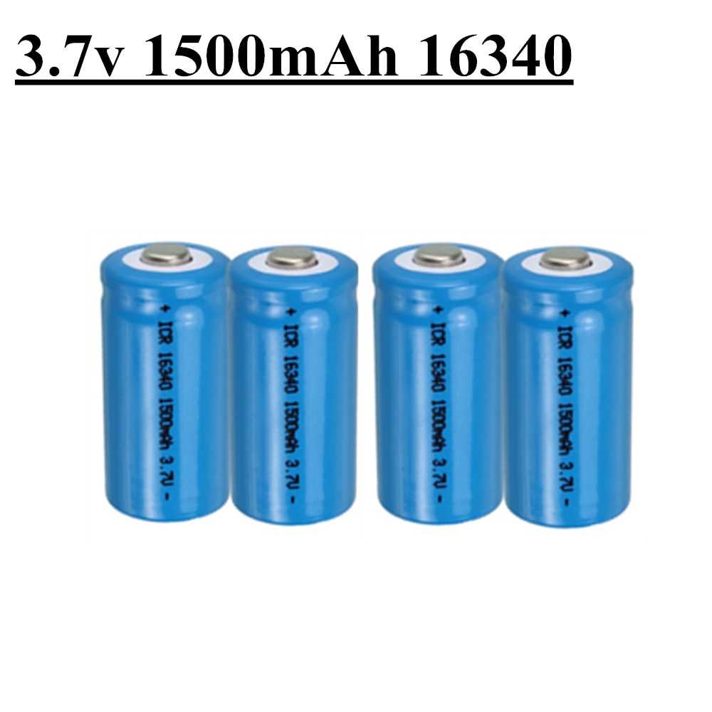 CR123A 16340 batterie 3,7 V 1500mAh Lithium-ionen-akku für LED Taschenlampe CR123A Batterie 1 stücke zu 20 stücke