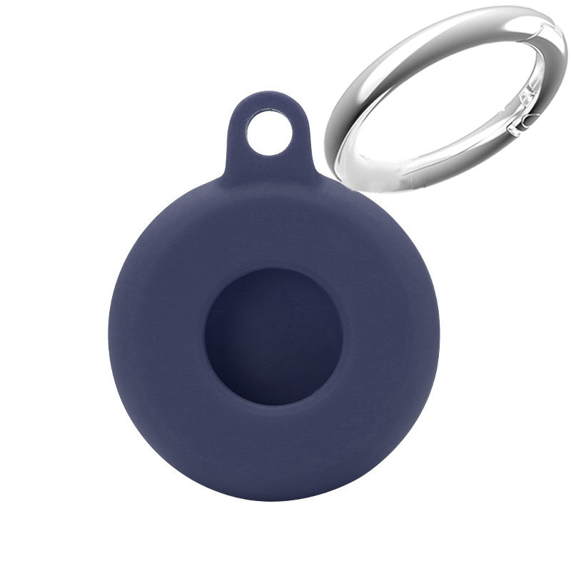 Silikone etui, fuldt cover, nøglering til apple airtag, telefon, kæledyrsfinder, tracker, tyverisikker, airtag-cover til airtags: Sandrosa