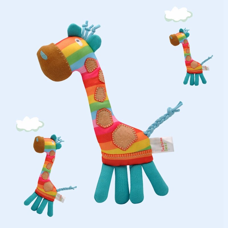 Sonajeros para niños, juguetes para bebés de 0 a 12 meses, Animal jirafa, juguete educativo para recién nacidos de 0, sonajero suave para bebé