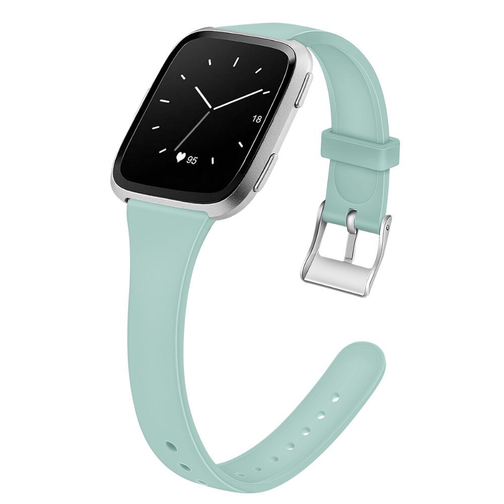 Replacement Band For Fitbit Versa 2 Band Silicone Slim Thin Narrow Replacement Watch Starp For Fitbit Versa/Versa 2 Women Men: Water Duck / S-(140-190mm)