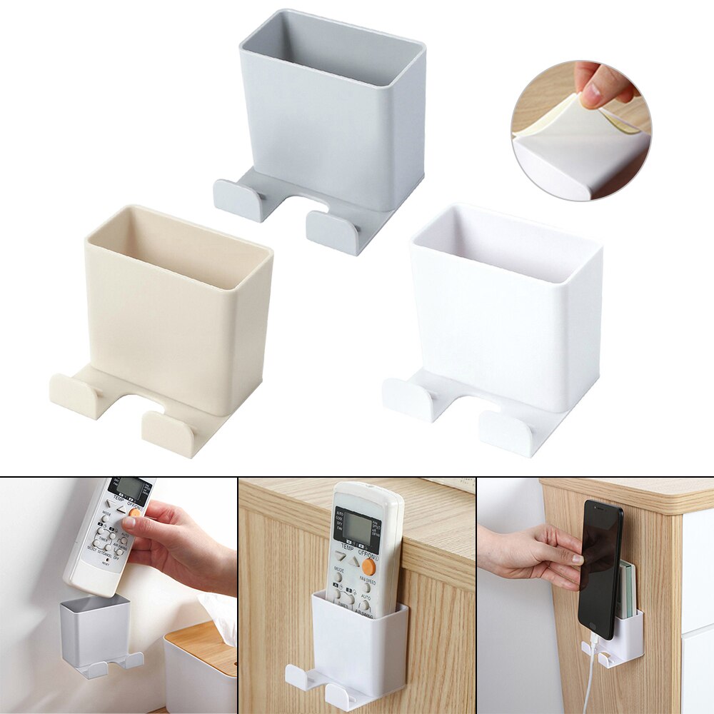 Wall Mounted Organizer Storage Box Remote Control Air Conditioner Stand Holder Charging Holder Office Home Storage Organization