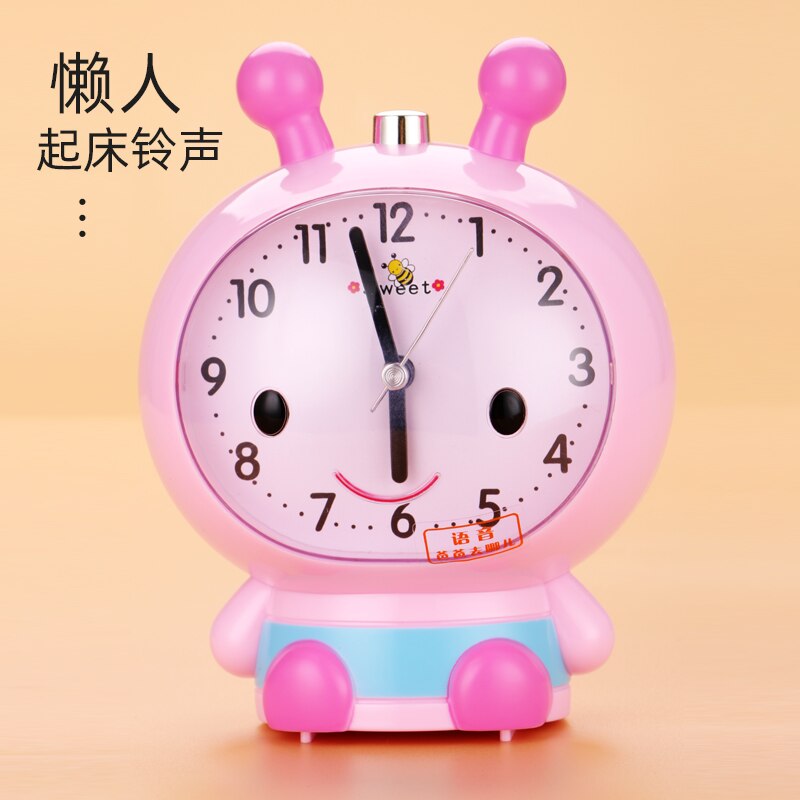 Children's Alarm Clock Special Cartoon for Students Can Speak Mute Night Light Sound, Super Large Intelligent Electronic