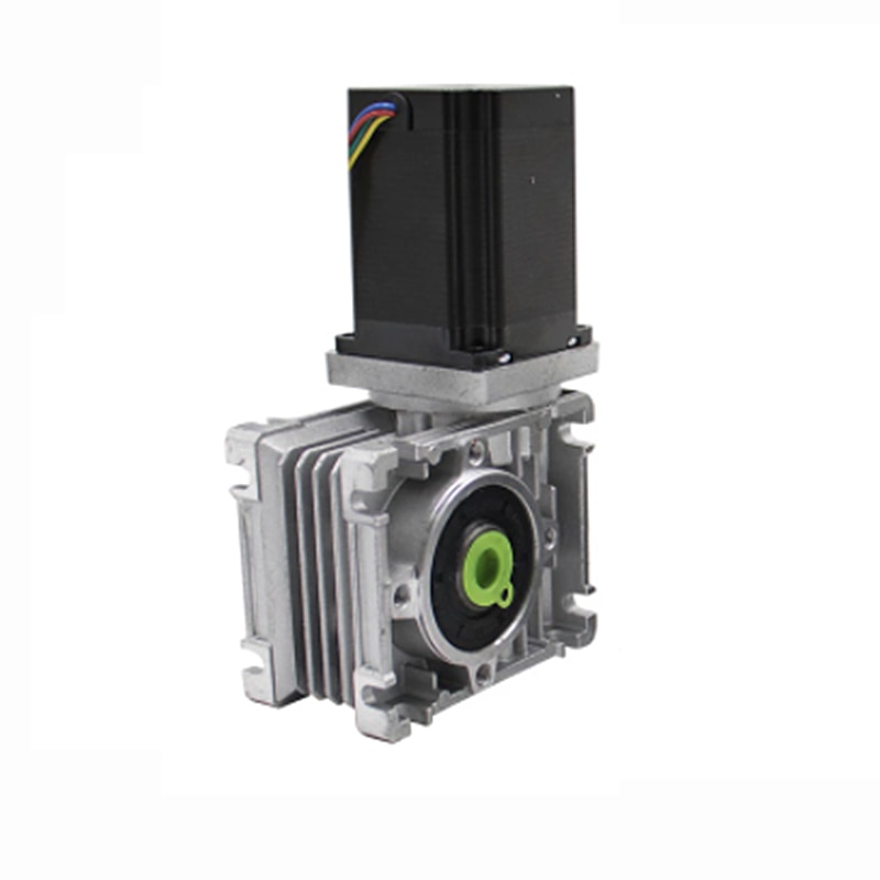 Worm Versnellingsbak RV030 Snelheidsreductiemiddel 14Mm Uitgang Nema23 Stappenmotor 3A 112Mm 3NM 428Oz-in Kit Converteren 90 Graden voor Cnc Router