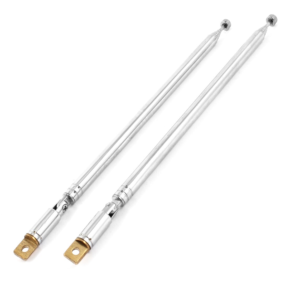 X AUTOHAUX-antena telescópica para coche, varilla giratoria de 7 Secciones, 77Cm de longitud, 2 piezas