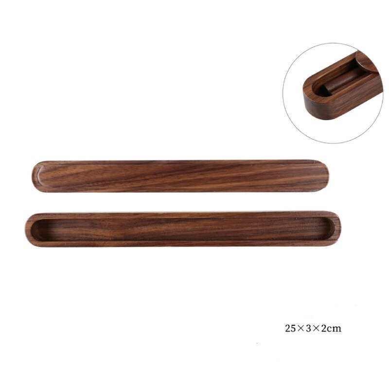 Palillos de cuchara de nogal negro, palillos chinos reutilizables, palitos de madera Natural, cuchara de té, cucharas de servicio: Box