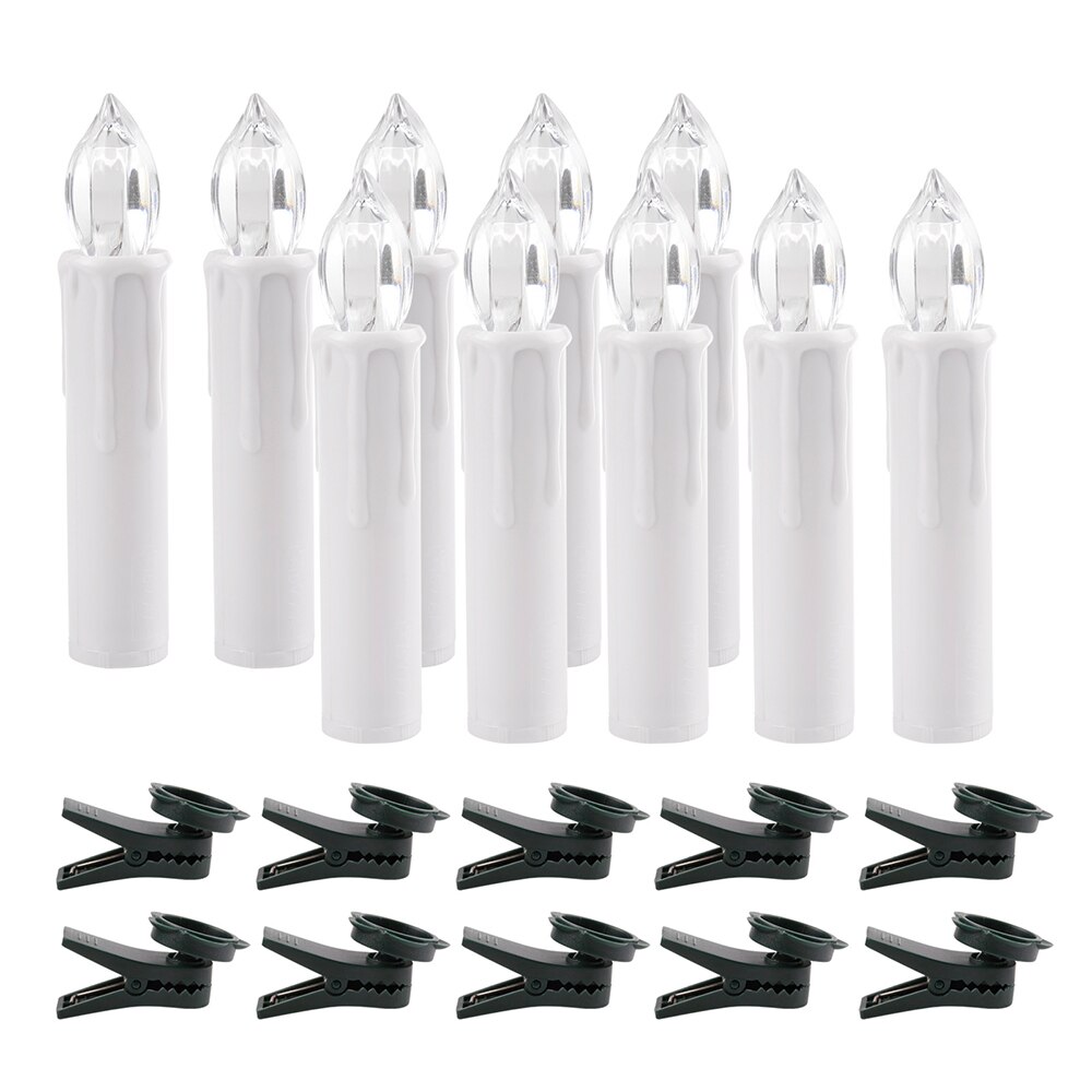 Simulation Candle Battery Operated Flameless Candles LED Christmas Decorative Candles with Remote Control Electronic Candles