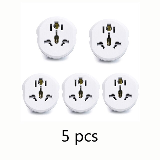 AU US UK CN plug to EU wall plug AC 250V travel adapter universal AUKTION 16A converter plug 2 round pin socket: 5PCS Random Color