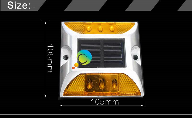 Gul led aluminium 3m reflektor sol vägmarkör trafiksäkerhet led road stud för