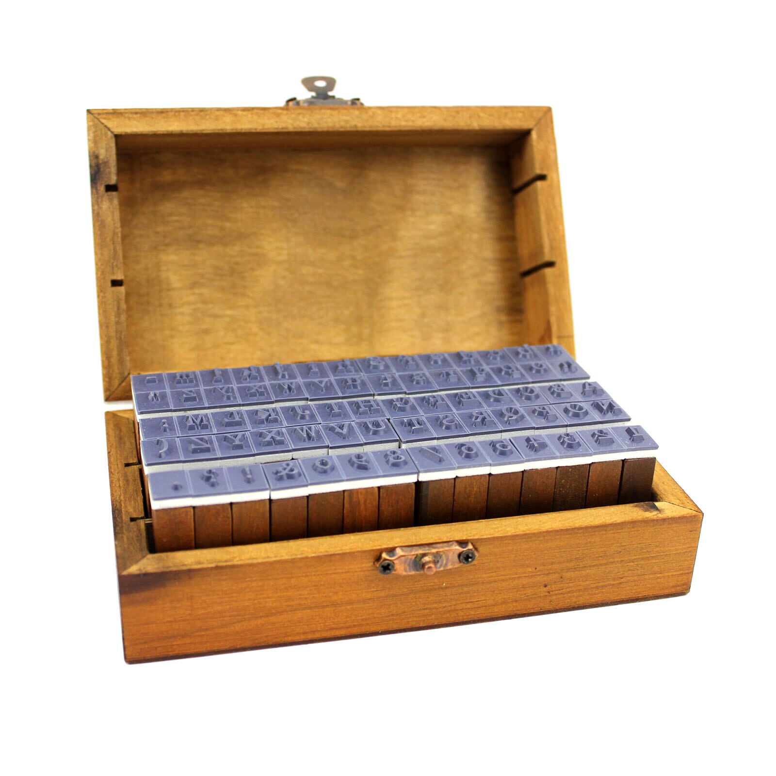 Regular Script 70Pcs Vintage Alphabet Number Symbol DIY Wooden 70pcs