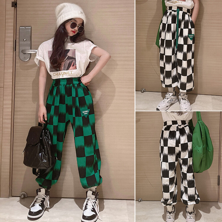Pantaloni scozzesi per ragazze Outfit 2022 primavera 8 10 anni moda Casual pantaloni per ragazze adolescenti ropa de niña de 12 ol