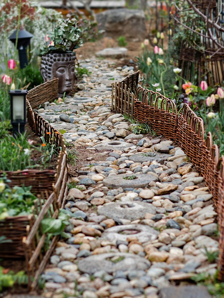 outdoor decor handcrafted wicker fence