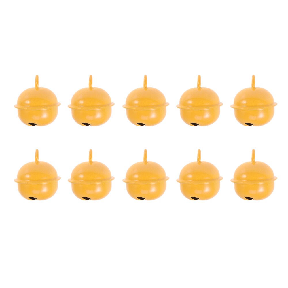 50 Stuks 22Mm Gekleurde Geschilderd Jingle Bells Metal Ronde Mini Bells Sieraden Ornamenten Kerst Decor Gebruik Hangers Voor Party christm: Yellow