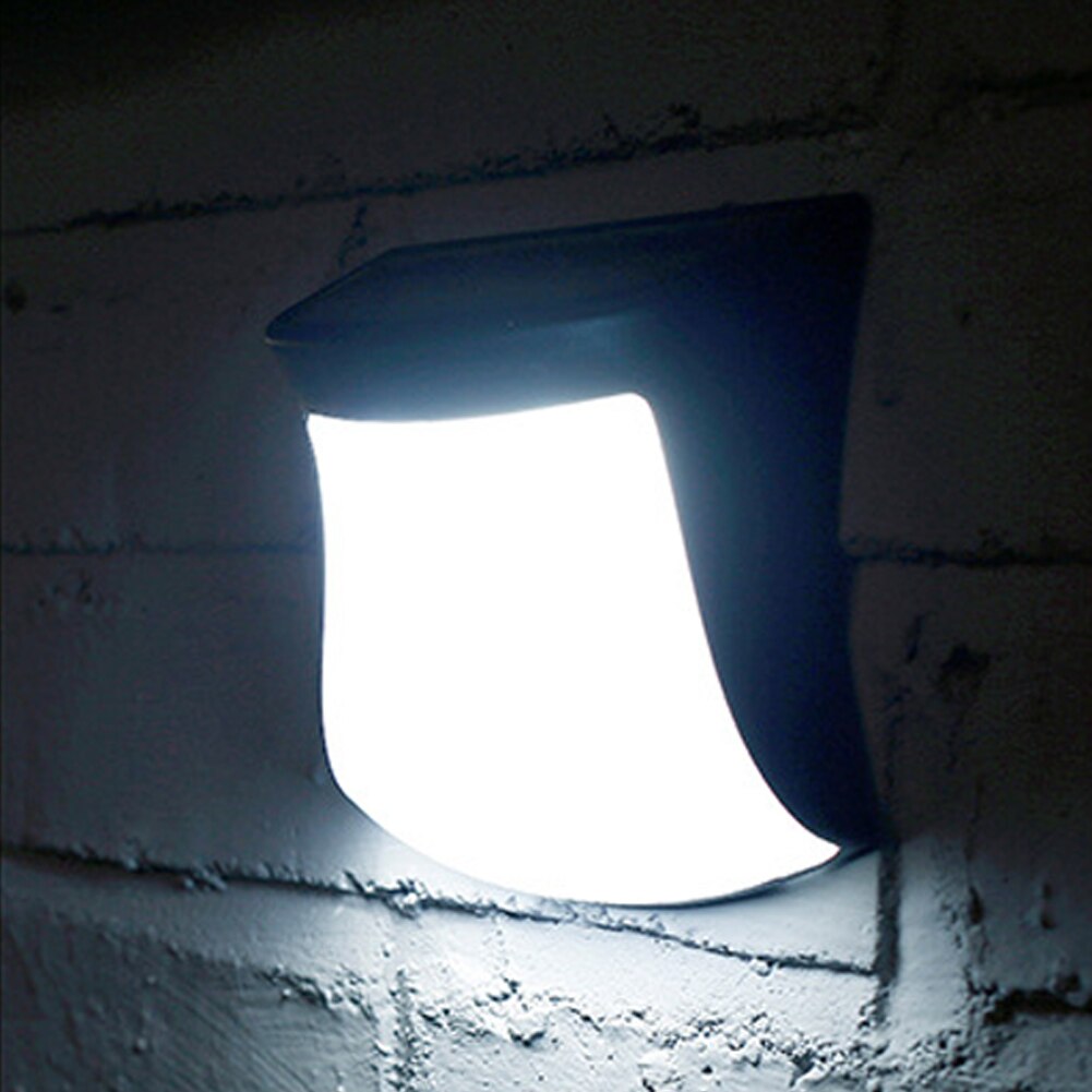 Hegn natlampe 1 stk udendørs pære lampe 3- led væglamper hjemme støvtæt solcelledrevet 2v 160ma væglamper praktisk: Hvid