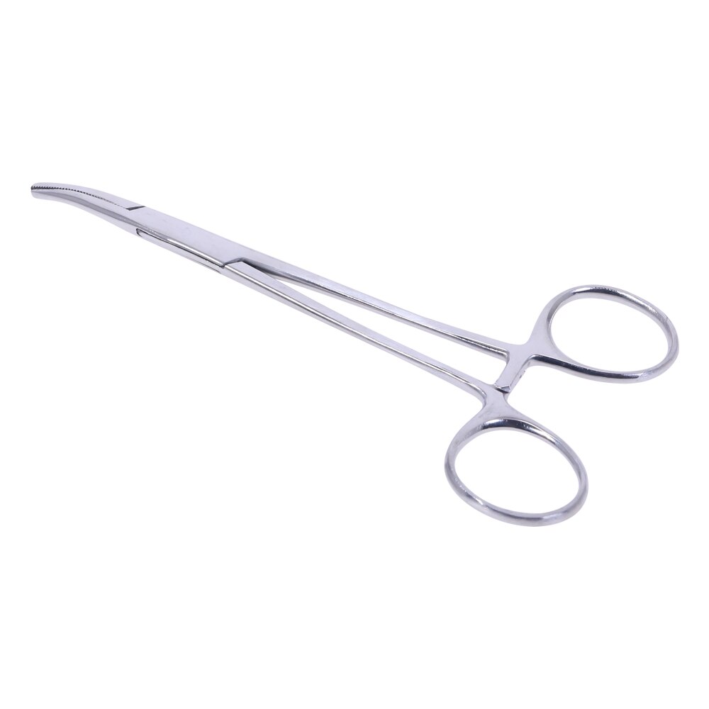 Stainless Steel Fishing Curved Tip Hemostat 12.5cm Haemostatic Locking Clamps Forceps Scissors Pliers