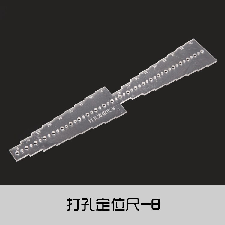 Positioning Ruler Manual DIY Leather Tool Acrylic Mold Belt Sword Tail Square Tail Rounded Foot Belt: Positioning ruler-B