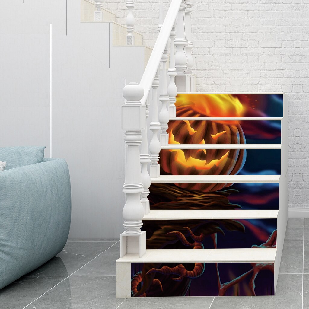6 teile/satz 3D Treppen Abziehbilder Aufkleber Treppen Abziehbilder Treppe Aufkleber: Stil-9 10x100cm