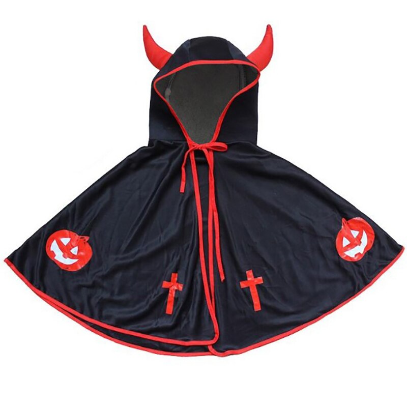 1 Pc Kids Halloween Party Kit Hat Cloak Cape Robe Childs Hooded Cape Dress Costume Cosplay Halloween party