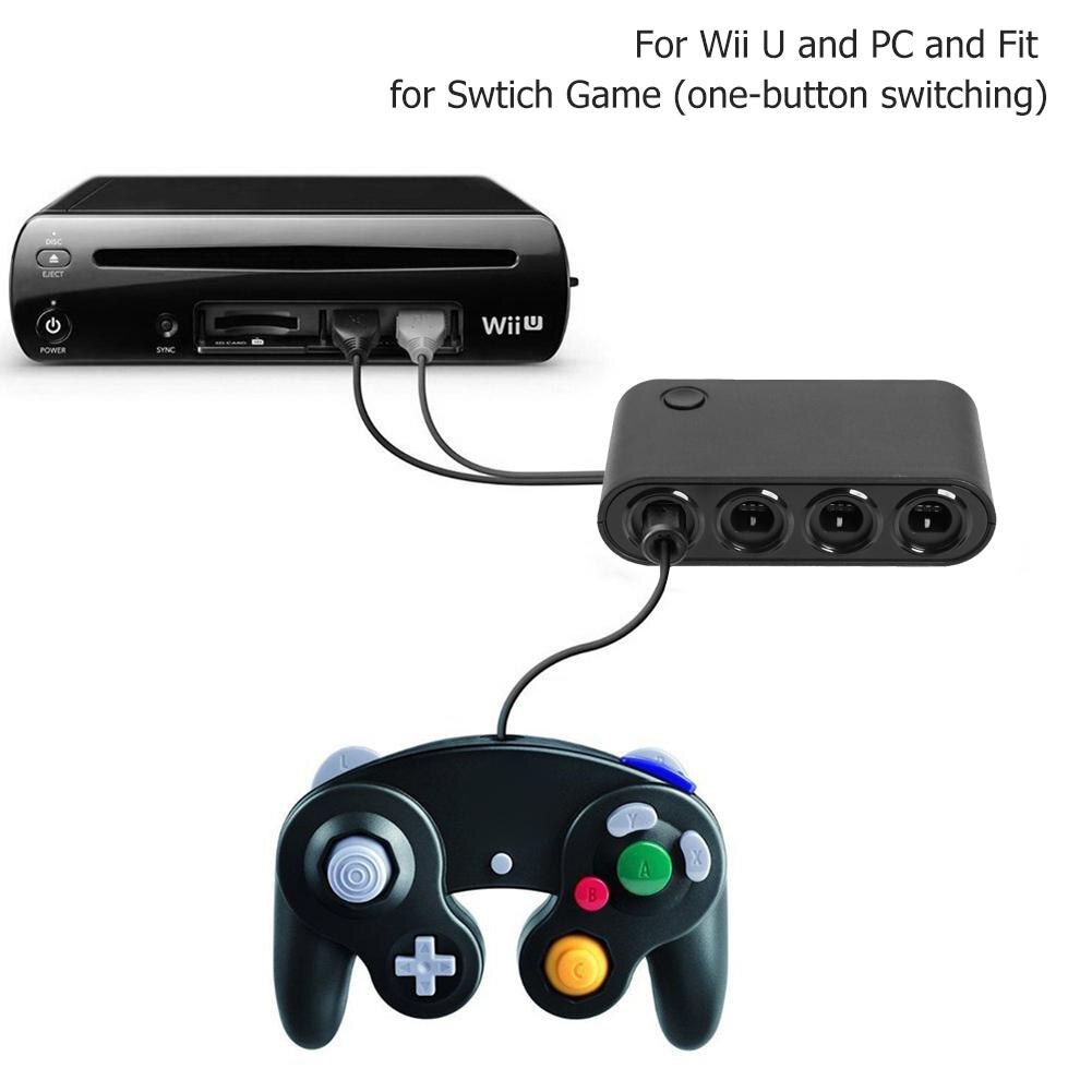 Controlador GC de 4 puertos, convertidor USB para Gamecube, compatible con Nintendo Switch, Wiiu/PC, accesorio de juego para consola
