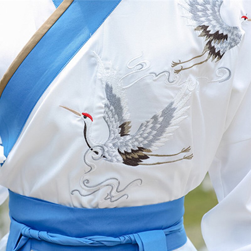 Traje chino Hanfu bordado tradicional para hombres, traje Oriental de espadachín, danza folclórica, ropa de actuación, Cosplay