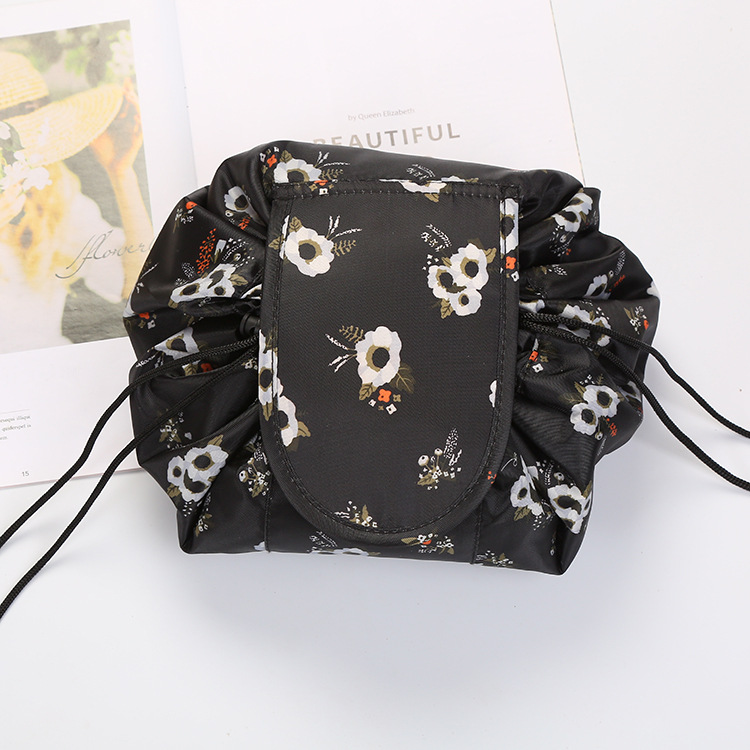 Women Drawstring Cosmetic Bag Travel Storage Makeup Bag Organizer Female Make Up Pouch Portable Waterproof Toiletry Beauty Case: green