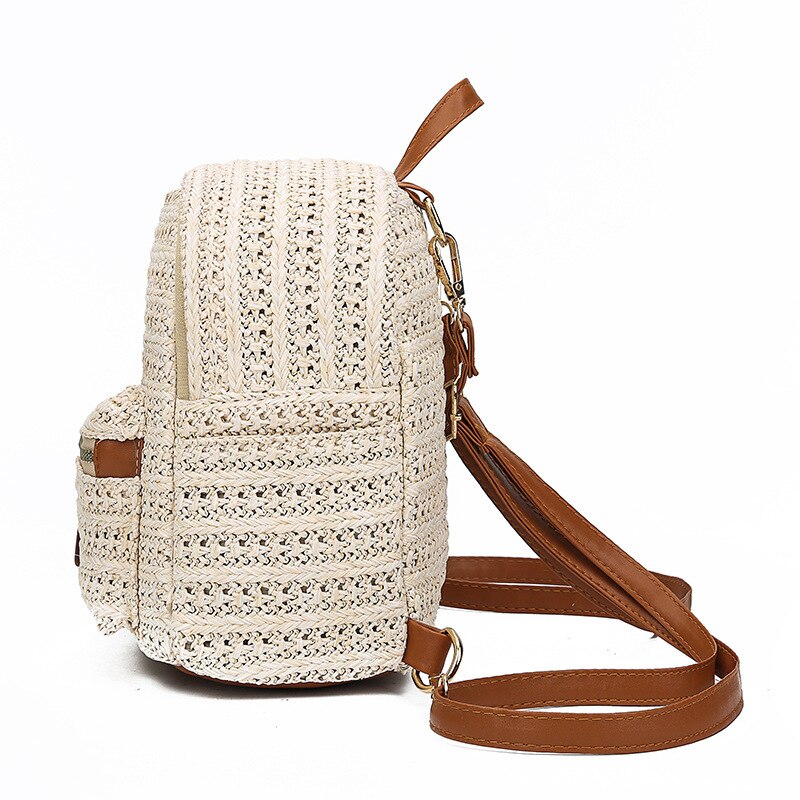 RanHuang New 2021 Summer Fashion zaino in paglia da donna zaini piccoli borse da spiaggia borse da viaggio Beige mochila feminina