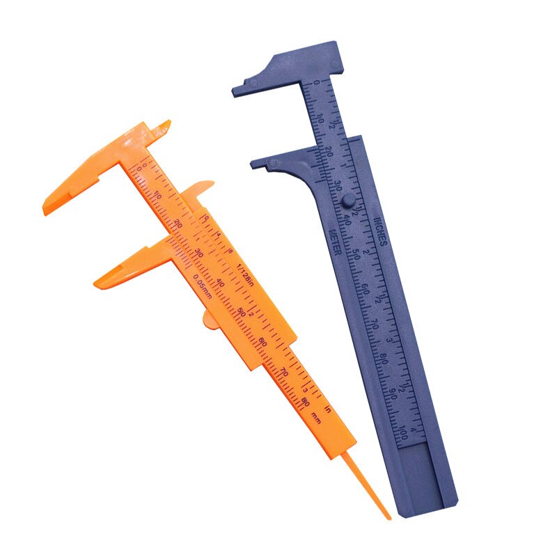 1 pcs Plastic Measuring Tools Mini Vernier Calipers 1mm / Mini Ruler Micrometer Gauge 80mm 100mm Measuring Range