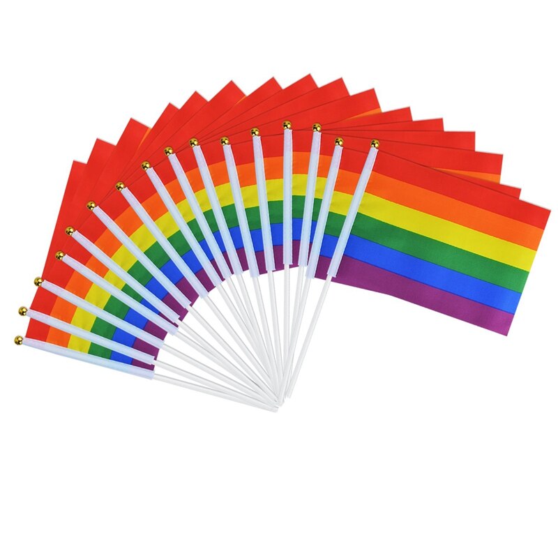 16 Pieces Rainbow Flag Rainbow Flag Banner Festival Carnival