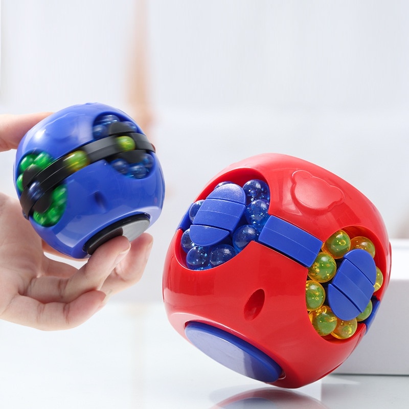 Little Magic Bean Gyro colorful magic Cube Fingertip Gyroscope stress relief cube Children's educational toys