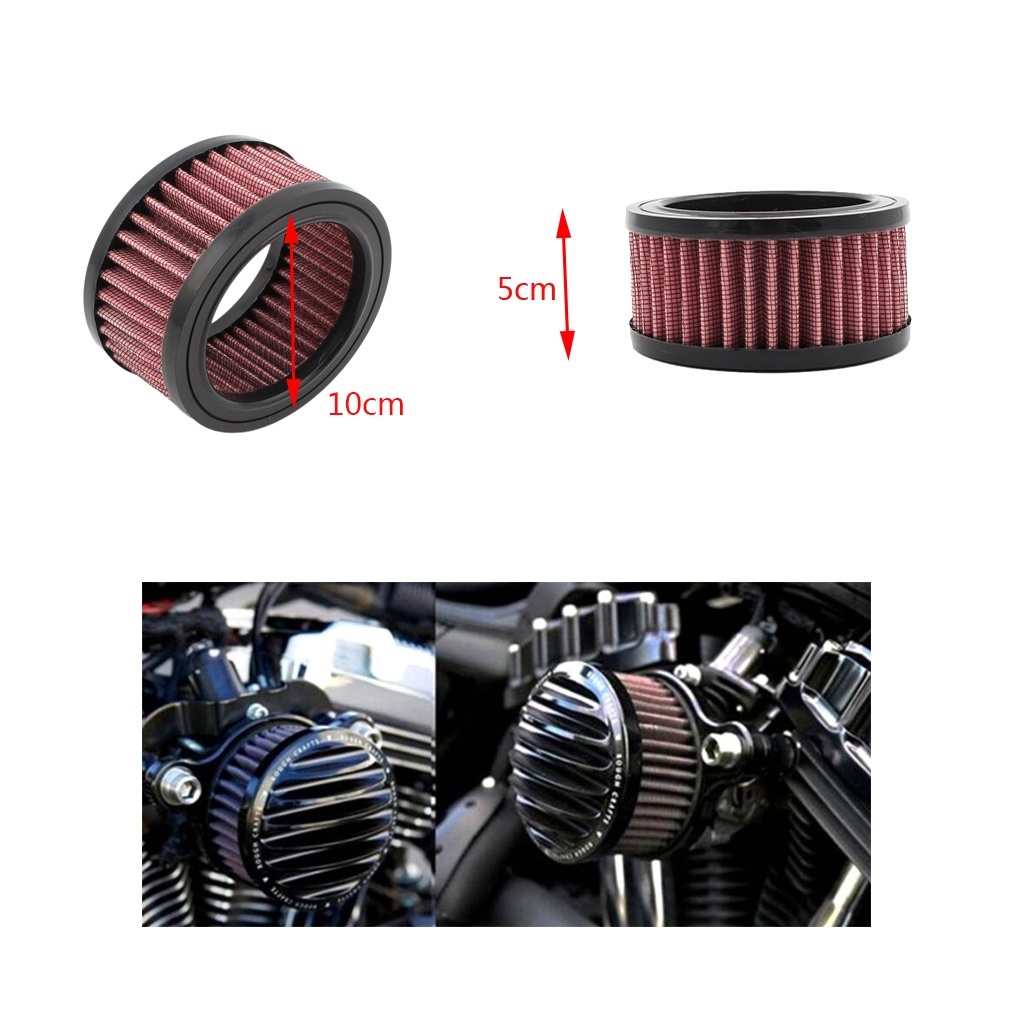 Motorcykel luftfilter motorcykel universal udskiftningsrengøringsfilter til harley sportster  xl883 xl1200 x48 2004
