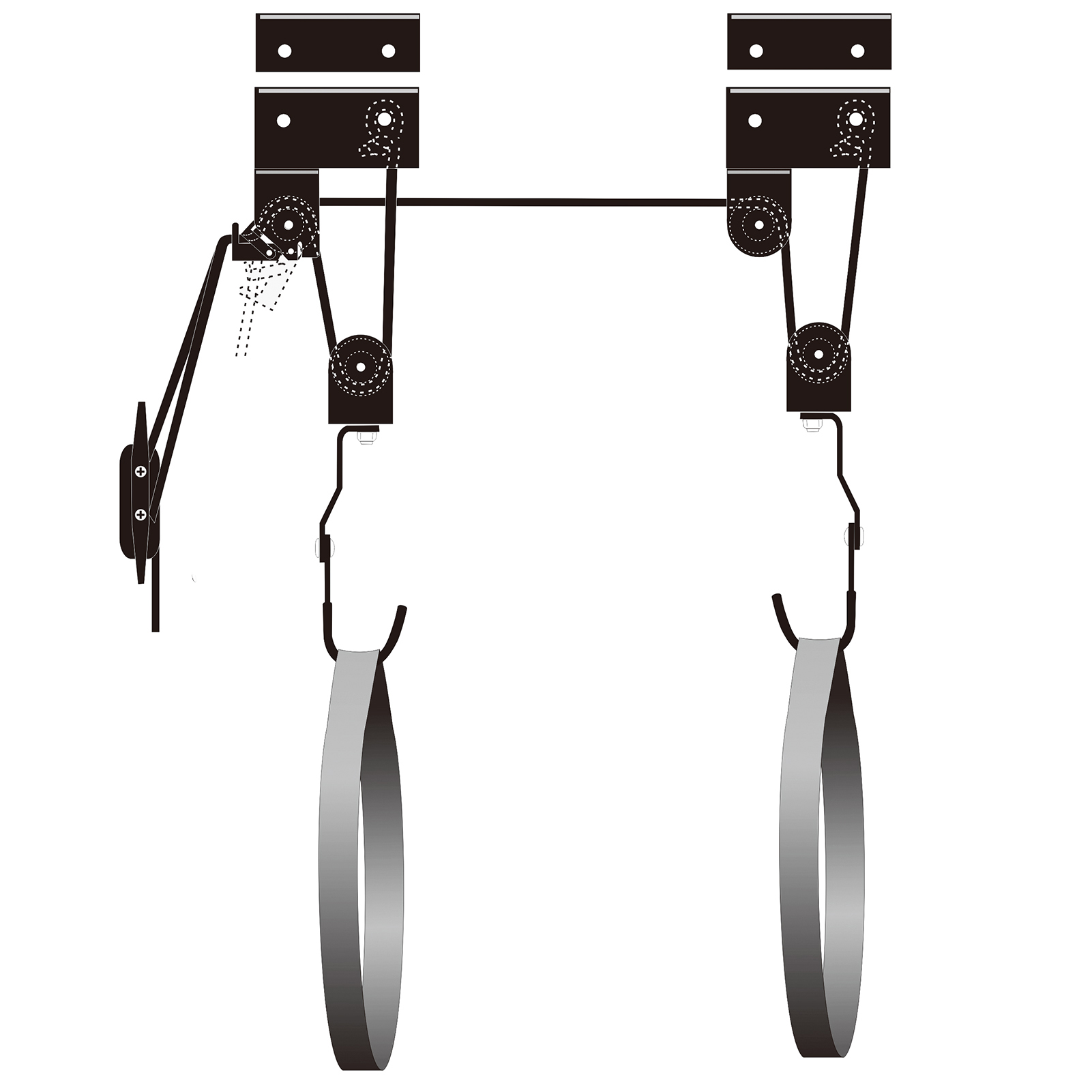 Système de poulie suspendue pour Kayak, support de plafond pour Garage, pour vélo, paddle, canoë, bateau, accessoires