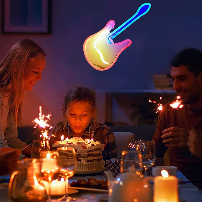 Panneau lumineux de guitare 3D néon LED, lampe Usb, décoration artistique pour la maison, la maison, le Bar, le Pub, l'hôtel, la plage