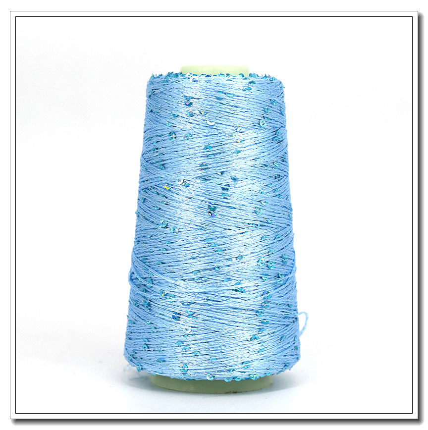 29 Color 50g/Ball /140M Sequins Cotton Yarn 6mm+3mm Special Glitter Match Thread DIY Accessories Rag Doll Knitting Lanas Crochet