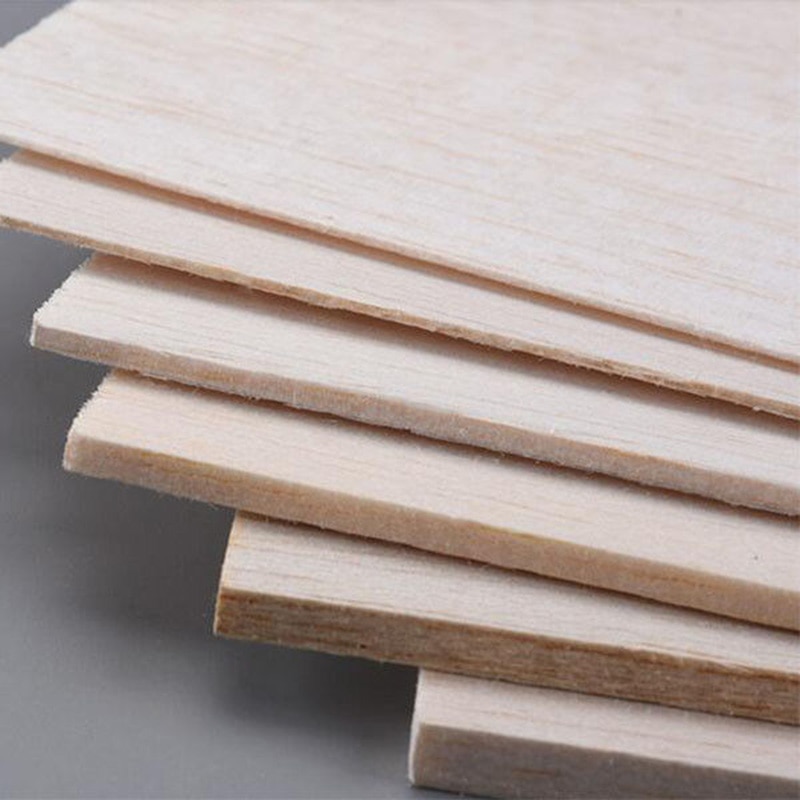 10pcs 300*100mm Houten Plaat Model Balsahout Vellen DIY Huis Vliegtuigen Materiaal 1mm ~ 8mm Dik