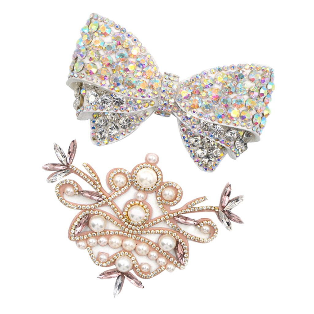 2-- pack damesschoenclips met strass-steentjes, schoenlabels met strass-steentjes, accessoires voor bruidsschoenen