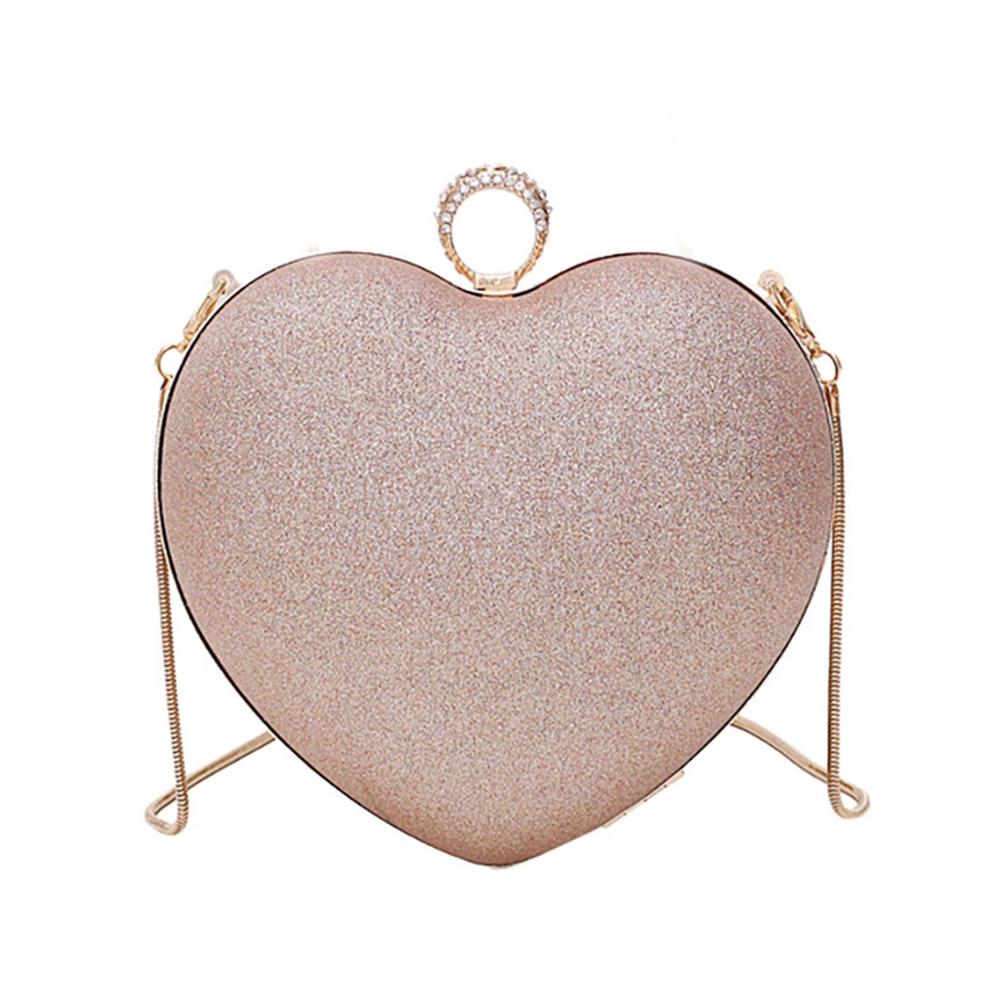 Dames dames meisjes hart bling schouderketting hart portemonnee dames crossbody mini kleine handtas tassen roze