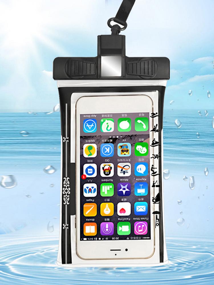 Multi-function Universal Waterproof Bag Mobile Phone Carrying Bag Whistle Light And Practical Swimming Diving Protection Bag