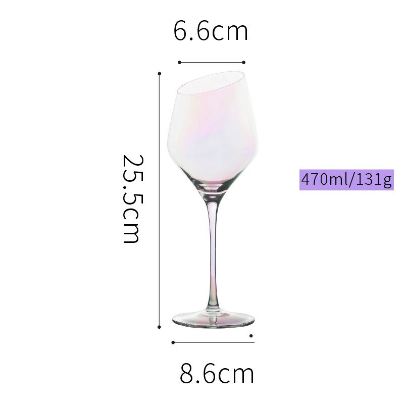 Regenbogen ionen beschichtung kristall glas wein Neigung gläser wein glas tasse champagner glas Bar Party zu hause trinken utensilien WF622945: 470ml
