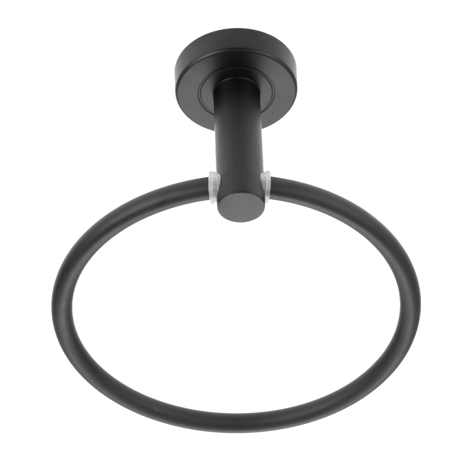 Porte-serviettes mural noir en acier inoxydable, anneau de serviette pour salle de bains, porte-serviettes à main, matériel de salle de bains