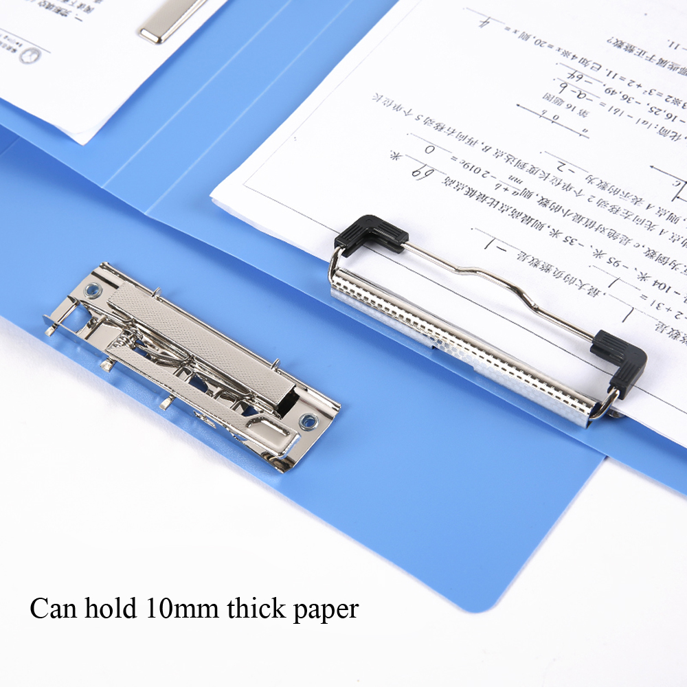 Deli 1pcs A4 File Folder Single and Double clip Student Supplies Information Insert folder Test Paper Board clip Stationery