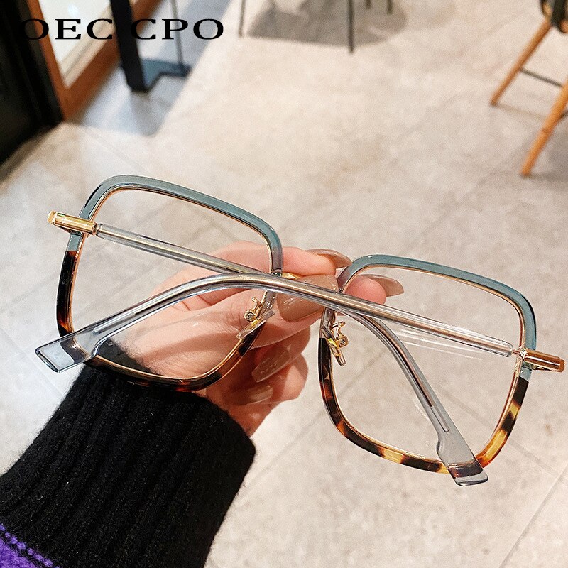 MUTYNE Vintage-Sonnenbrille Für Damen – übergroße, Klare Gläser Mit UV400-Schutz, Polarisiert, Metallrahmen, Vielseitig & Modisch Für Jedes Outfit