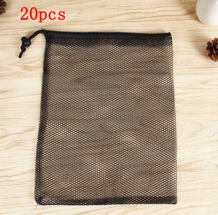 20 Stck Nylon Aquarium Filter Medien Taschen Gittergewebe Netz Tasche mit Reißverschluss für Keramik Ringe Aktivieren Kohlenstoff Bio Bälle Fisch Panzer Zubehör: Schwarz 30X40cm