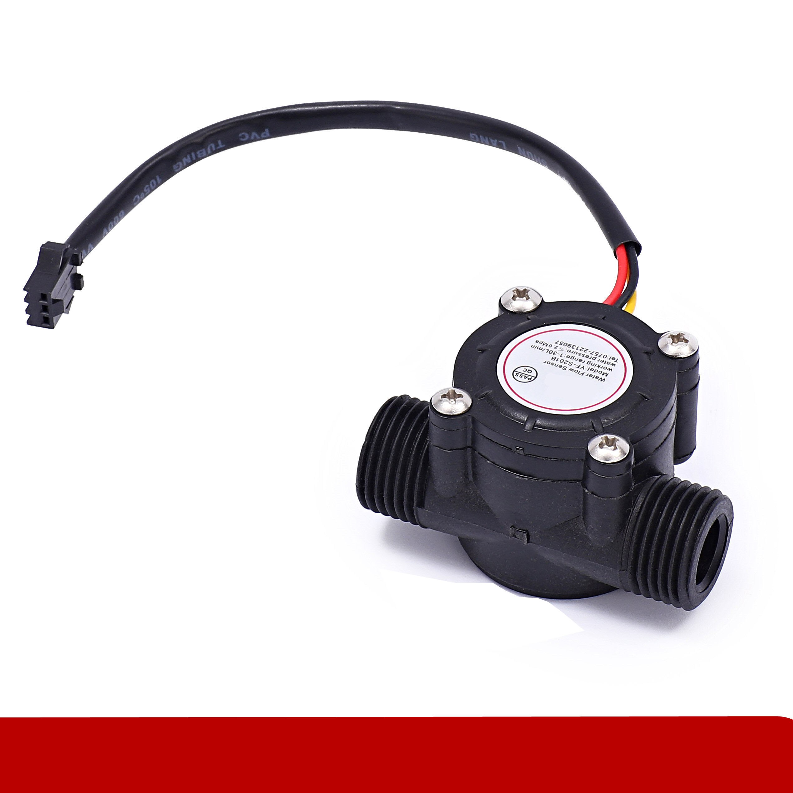 YF-S201 Water Flow Sensor / 4-Point G1 / 2 Interface Water Heater Water Dispenser Water Dispenser Hall Flowmeter: Default Title