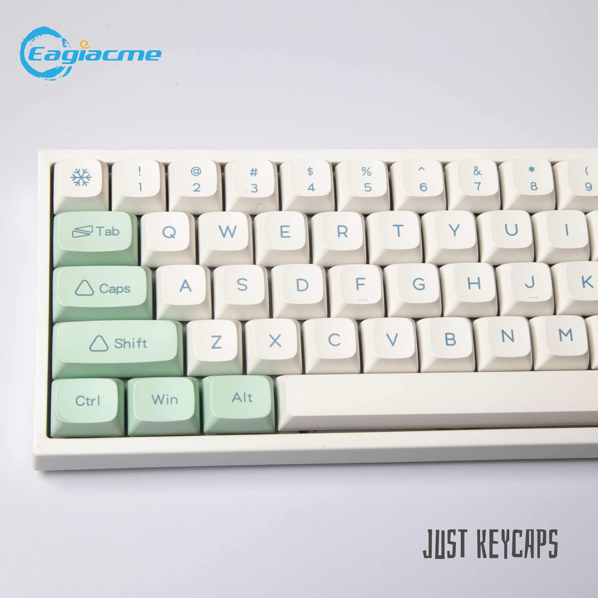 XDA 132 Keys PBT Dye Sub Keycaps XDA Minimalist Green Ice Mint For Mx Switch Mechanical Keyboard 68 84 89 980 104 Layout