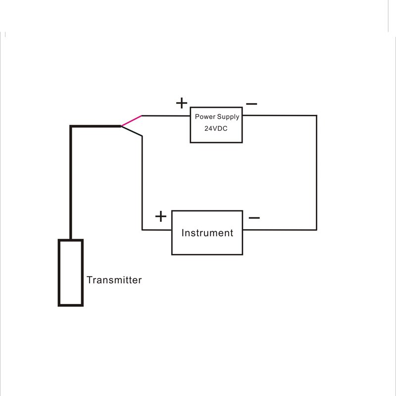 1m 2m 3m 4m 5m liquid level sensor water depth transmitter 4-20mA output 24VDC power supply