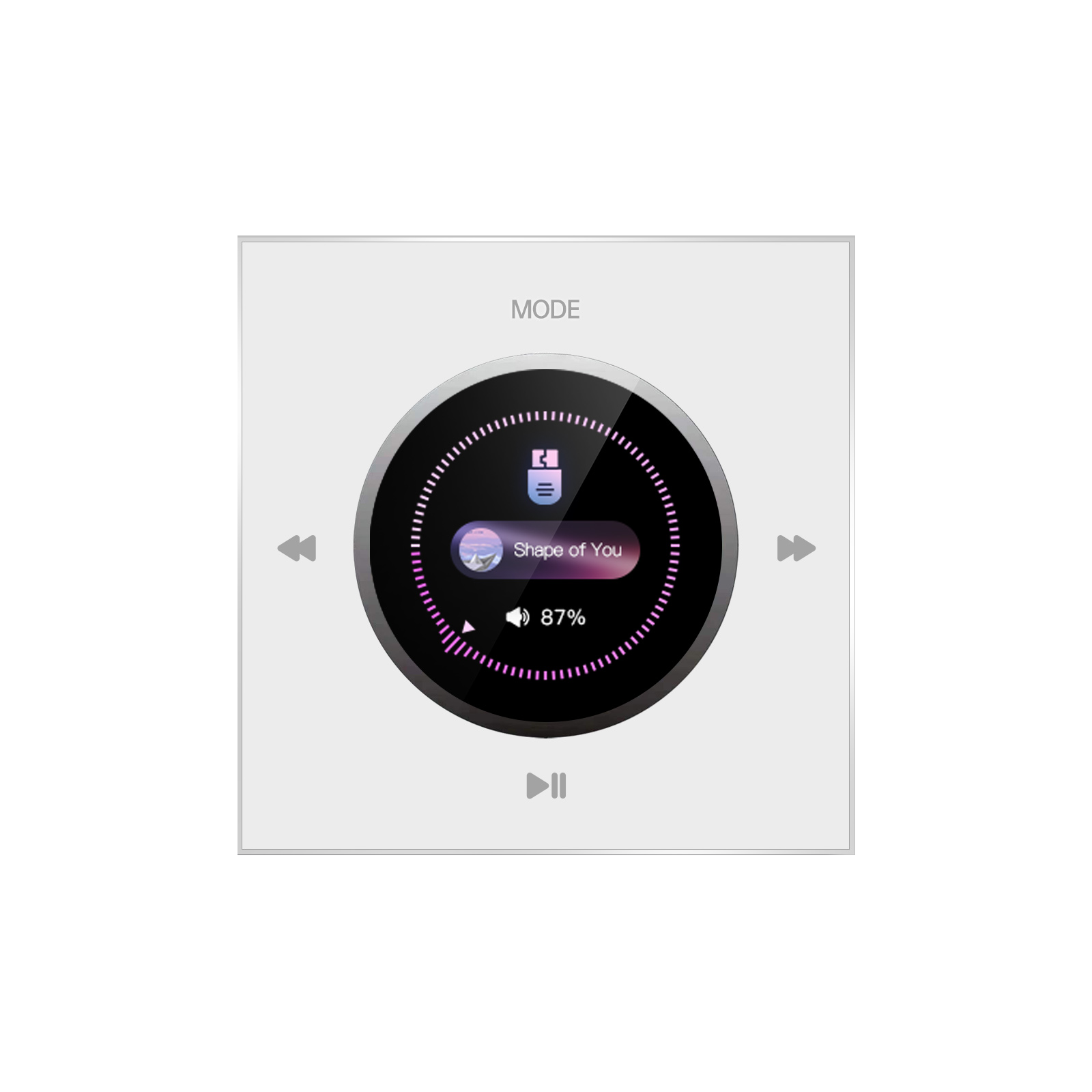 Mini Home Muziekspeler Bluetooth Achtergrondmuziekcontrolesysteem Audiopaneel Ingebouwde wandversterker FM U disk TF AUX afspelen: orange