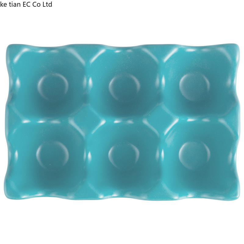 1 Pcs 6 Grids Ei Houder Keramische Anti-Slip Eierdoos Koelkast Shockproof Ei Lade Houder Opbergdoos Thuis opslag Organisatie