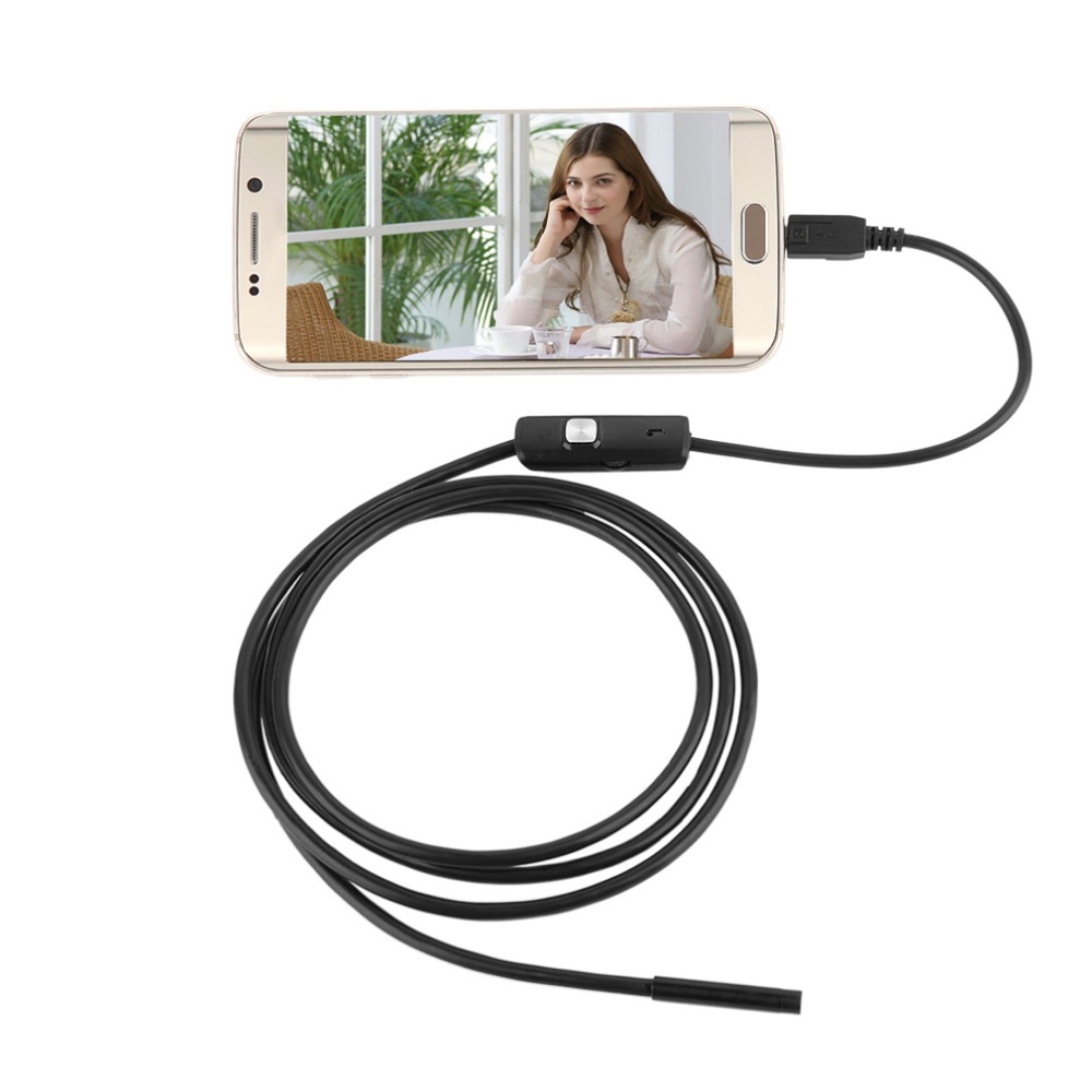 6 LED 5.5mm 1/1.5/2/3.5/5M Lens Endoscope Waterproof Inspection Borescope for Android Focus Camera Lens USB Cable Endoscope